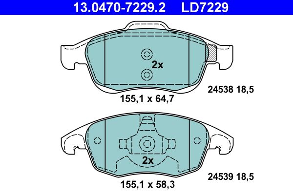 Гальмівні колодки дискові ATE 13047072292 - zapix