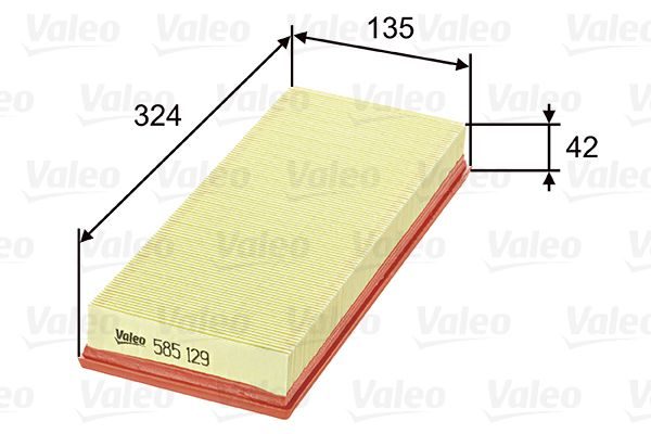 Повітряний фільтр VALEO 585129 - zapix