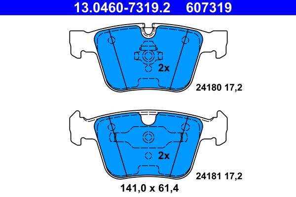 Гальмівні колодки дискові ATE 13046073192 - zapix