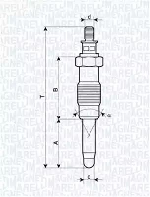 Свічка розжарювання MAGNETI MARELLI 062900010304 - zapix
