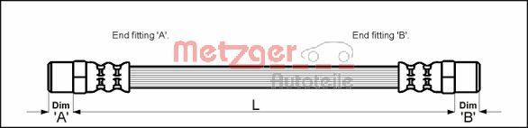 Гальмівні шланги METZGER 4110594 - zapix
