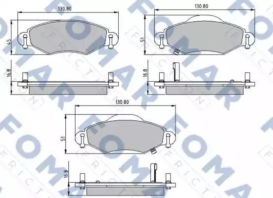 Гальмівні колодки дискові FOMAR FRICTION FO913081 - zapix