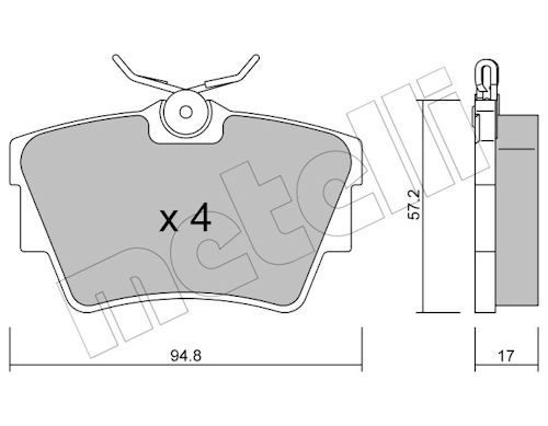 Гальмівні колодки дискові METELLI 2206350 - zapix