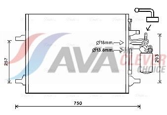 Радіатор кондиціонера AVA QUALITY COOLING VO5166D - zapix