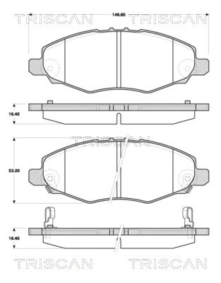 Гальмівні колодки дискові TRISCAN 811013067 - zapix