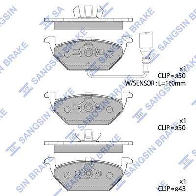 Тормозные колодки дисковые HI-Q SP2025