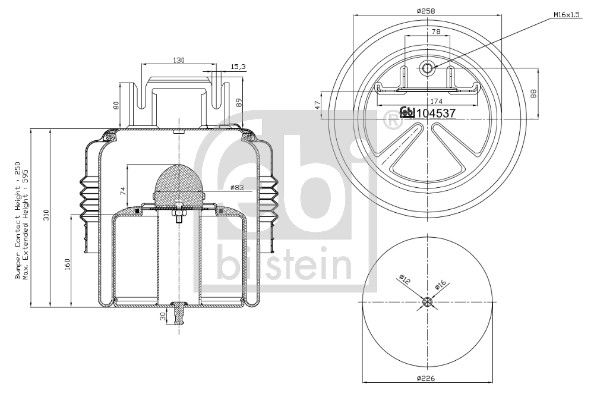 Пневматична підвіска FEBI BILSTEIN 104537 - zapix