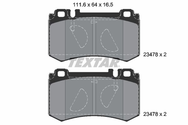Гальмівні колодки дискові TEXTAR 2347801 - zapix