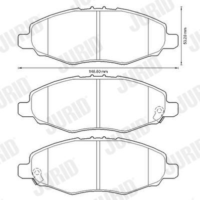 Гальмівні колодки дискові JURID 572641J - zapix