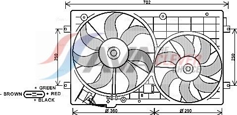Вентилятор системи охолодження AVA QUALITY COOLING VN7528 - zapix