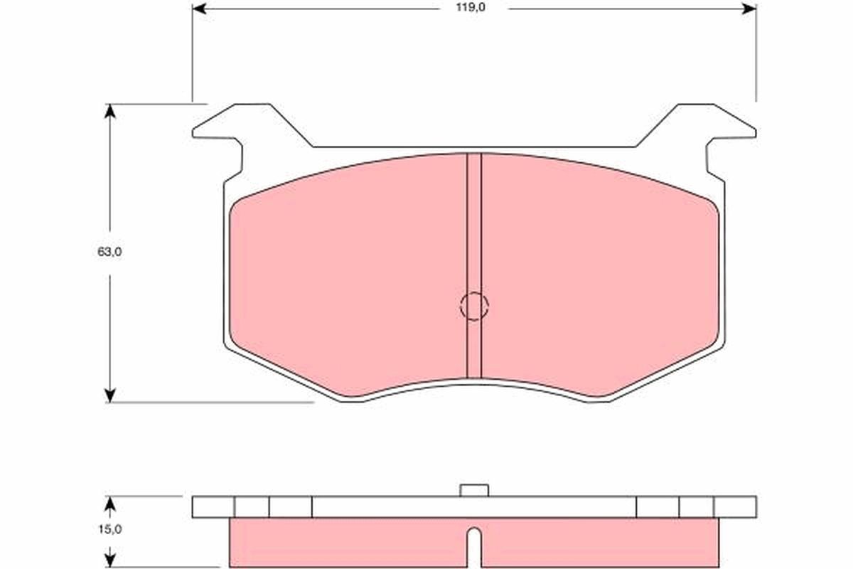 Гальмівні колодки дискові TRW GDB1256 - zapix