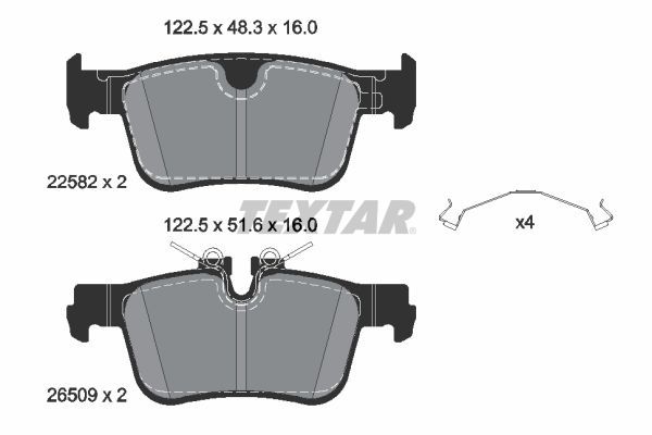 Гальмівні колодки дискові TEXTAR 2258201 - zapix