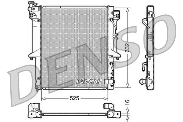 Радіатор охолодження двигуна DENSO DRM45018 - zapix