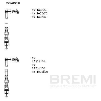 Кабелі запалювання BREMI 229AB200 - zapix