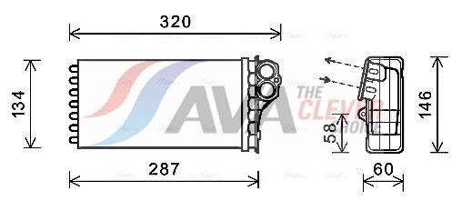 Радіатор пічки AVA QUALITY COOLING CNA6279 - zapix