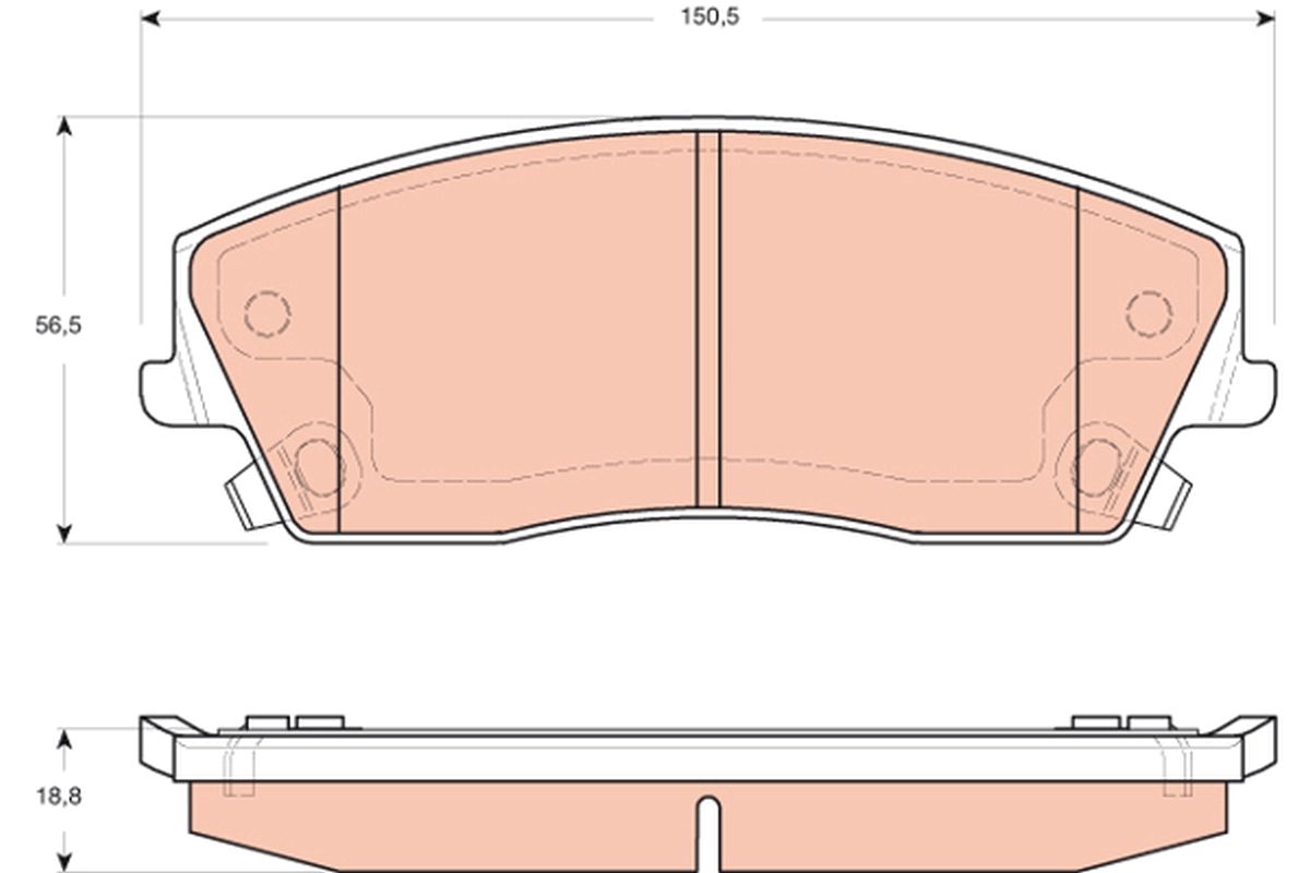 Гальмівні колодки дискові TRW GDB4140 - zapix