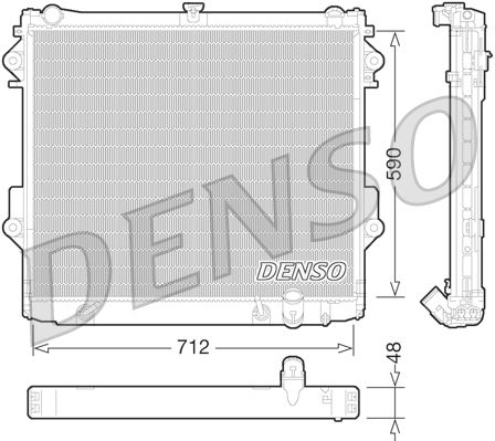 Радиатор охлаждения двигателя DENSO DRM50074