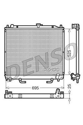 Радіатор охолодження двигуна DENSO DRM45015 - zapix