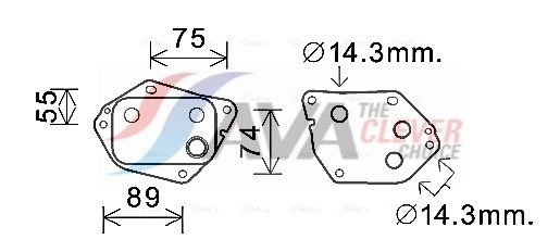 Оливний радіатор двигуна AVA QUALITY COOLING HY3288 - zapix