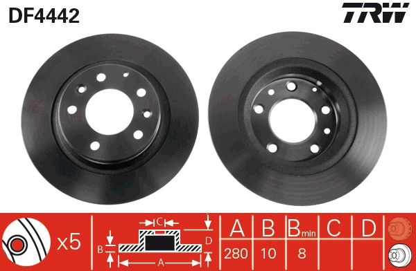 Гальмівний диск TRW DF4442 - zapix