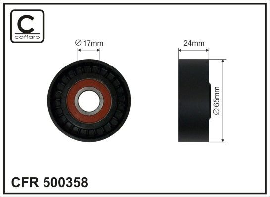 Ролик натяжний ременя приводного CAFFARO 500358 - zapix