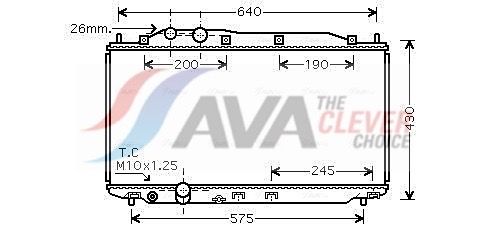 Радіатор охолодження двигуна AVA QUALITY COOLING HD2191 - zapix