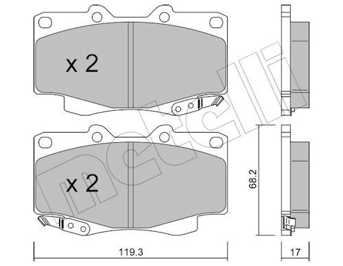 Гальмівні колодки дискові METELLI 2201291 - zapix