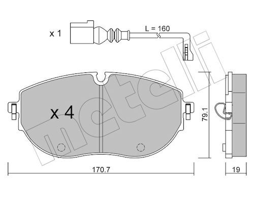 Гальмівні колодки дискові METELLI 2213220 - zapix