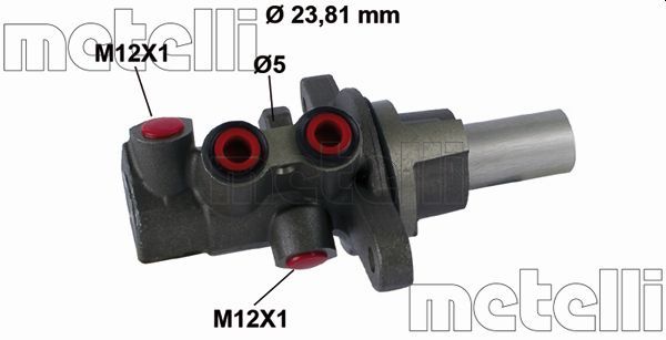 Головний гальмівний циліндр METELLI 050796 - zapix