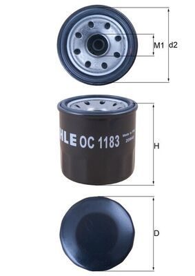 Оливний фільтр MAHLE OC1183 - zapix