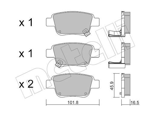Гальмівні колодки дискові METELLI 2204510 - zapix