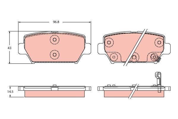 Гальмівні колодки дискові TRW GDB2435 - zapix