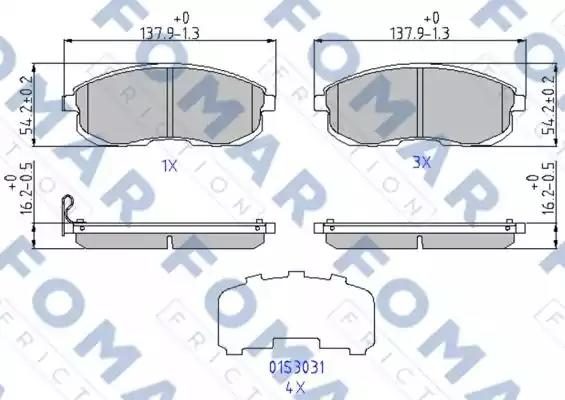 Гальмівні колодки дискові FOMAR FRICTION FO969381 - zapix