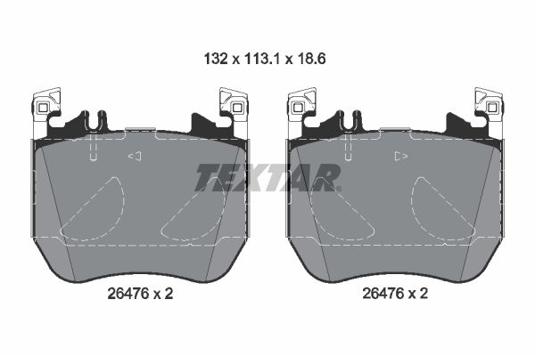 Гальмівні колодки дискові TEXTAR 2647602 - zapix