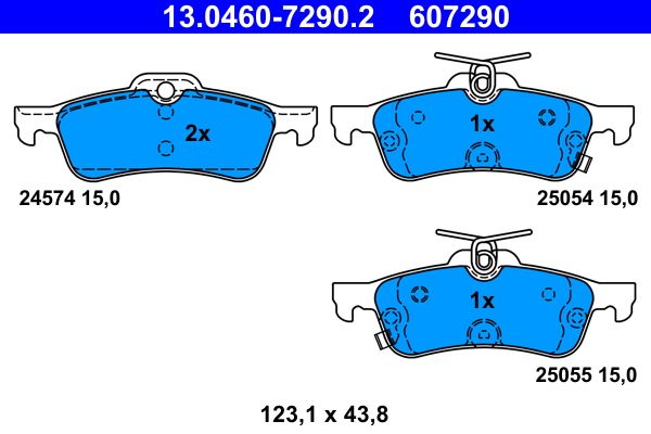 Гальмівні колодки дискові ATE 13046072902 - zapix