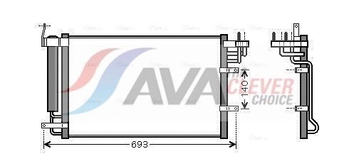 Радіатор кондиціонера AVA QUALITY COOLING KA5093D - zapix
