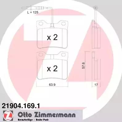 Гальмівні колодки дискові ZIMMERMANN 219041691 - zapix