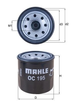 Оливний фільтр MAHLE OC195 - zapix