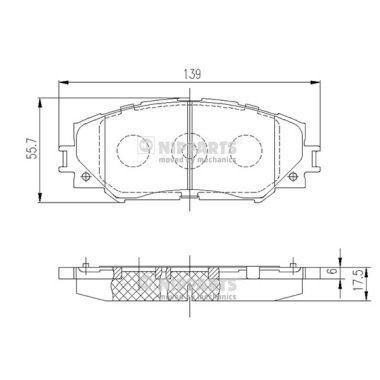 Гальмівні колодки дискові NIPPARTS J3602120 - zapix