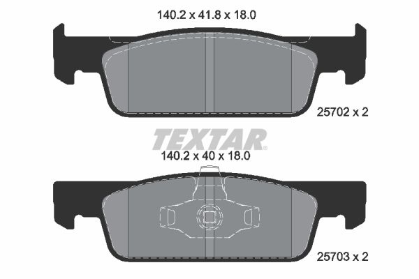 Гальмівні колодки дискові TEXTAR 2570201 - zapix