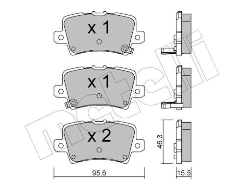 Гальмівні колодки дискові METELLI 2207290 - zapix