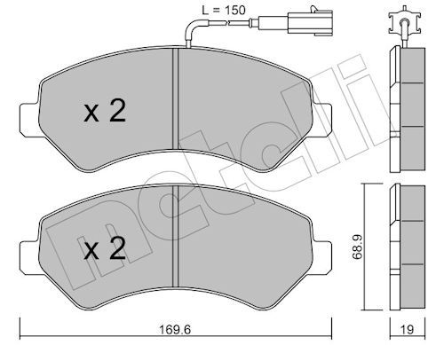 Гальмівні колодки дискові METELLI 2207091 - zapix