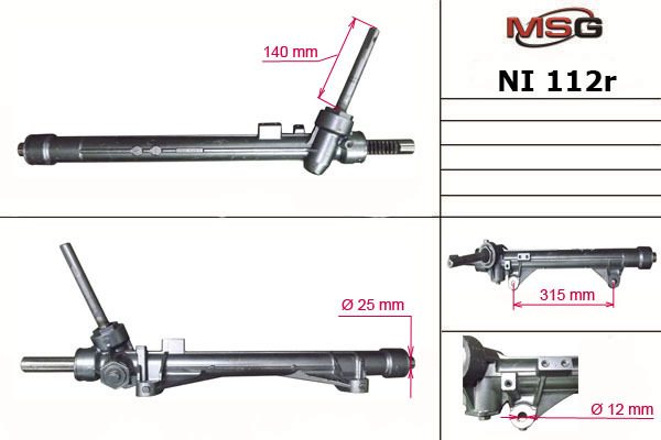 Тяга кермова MSG REBUILDING NI112R - zapix