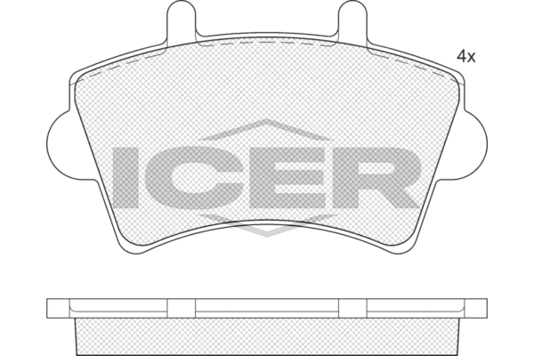 Гальмівні колодки дискові ICER LM1442 - zapix