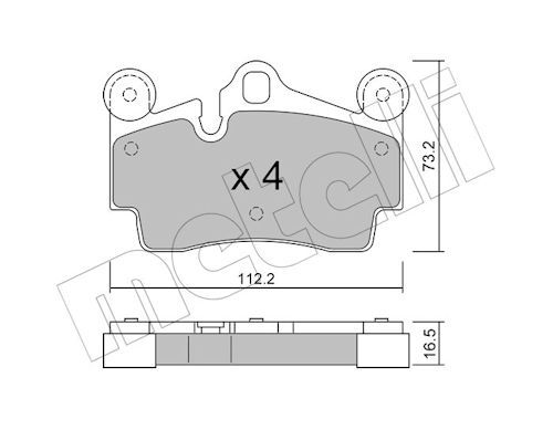 Гальмівні колодки дискові METELLI 2206550 - zapix
