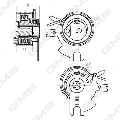 Натяжний ролик ГРМ GMB GTB0340 - zapix