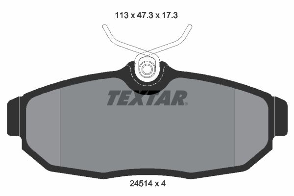 Гальмівні колодки дискові TEXTAR 2451401 - zapix