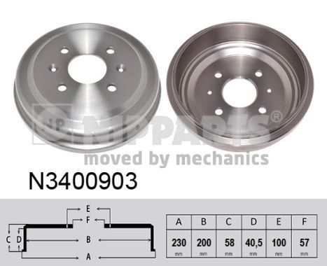 Гальмівний барабан NIPPARTS N3400903 - zapix
