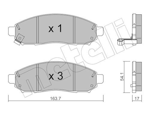 Гальмівні колодки дискові METELLI 2207430 - zapix