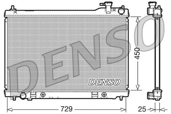 Радіатор охолодження двигуна DENSO DRM46100 - zapix